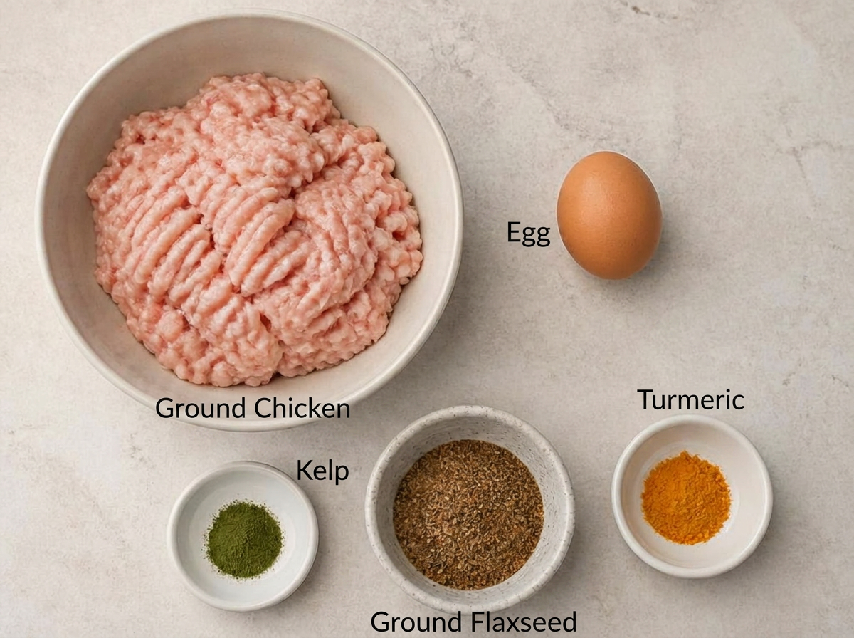 Ingredients for Air Fryer Chicken Meatballs for Dogs