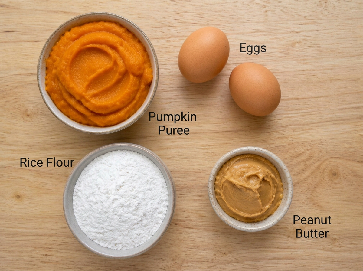 Ingredients for Air Fryer Pumpkin Dog Treats