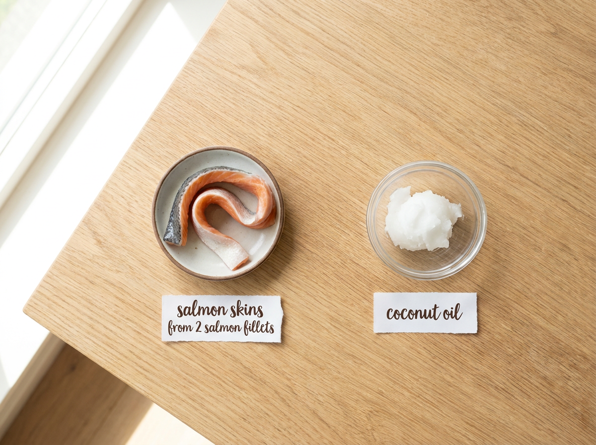 Ingredients for Air Fryer Salmon Skin Dog Treats