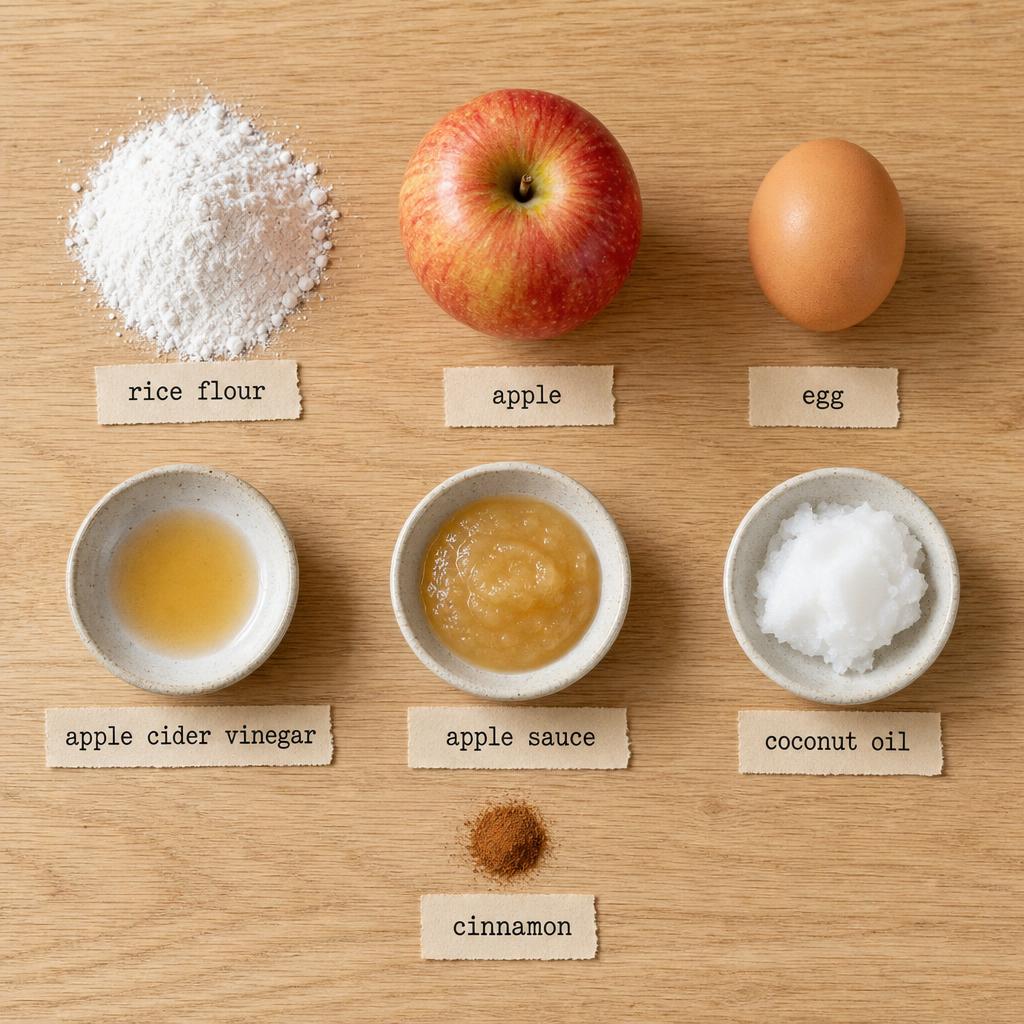 Ingredients for Apple Cinnamon Doggie Donuts