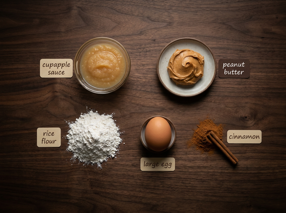 Ingredients for Apple Peanut Butter Dog Treats