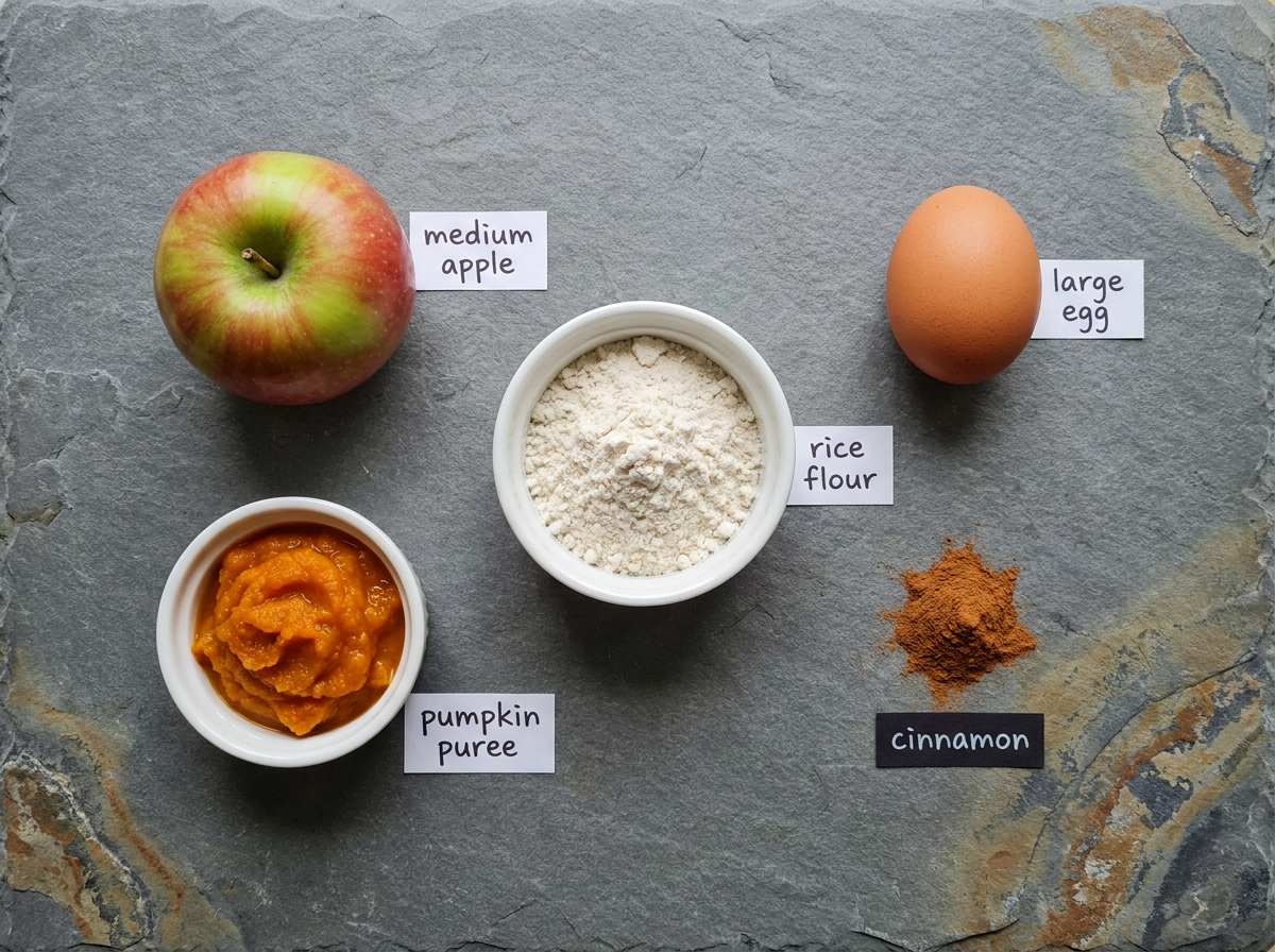 Ingredients for Apple Pumpkin Dog Treats