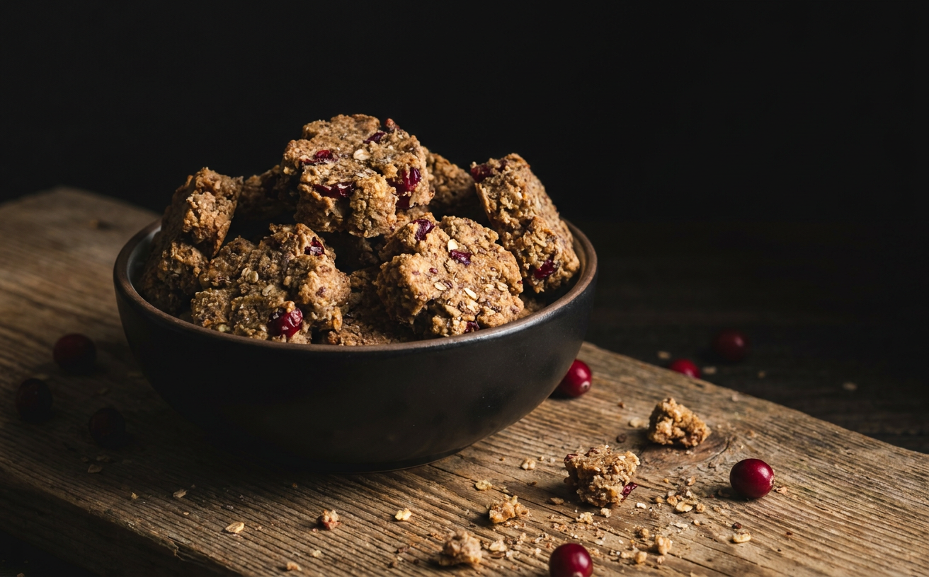 Baked Apple Cranberry Dog Treats, homemade dog recipe