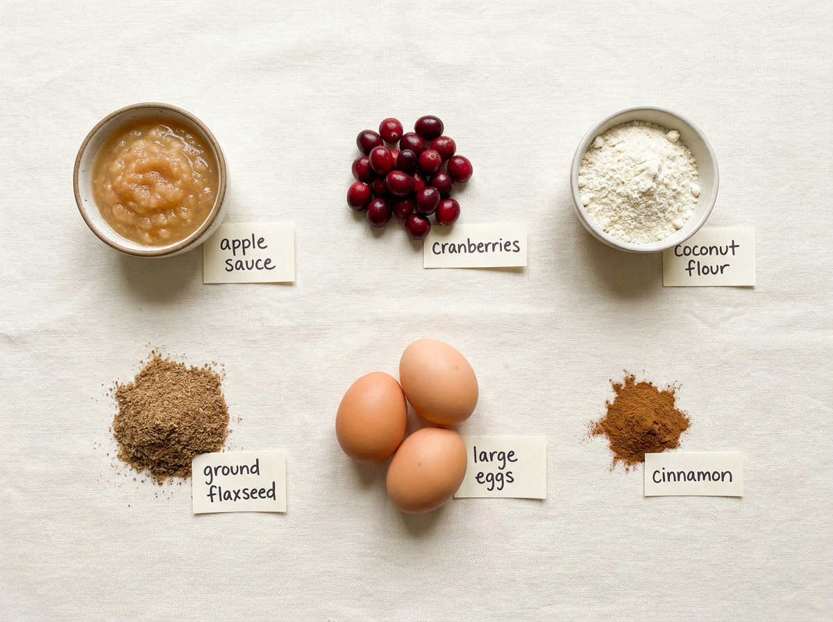 Ingredients for Baked Apple Cranberry Dog Treats