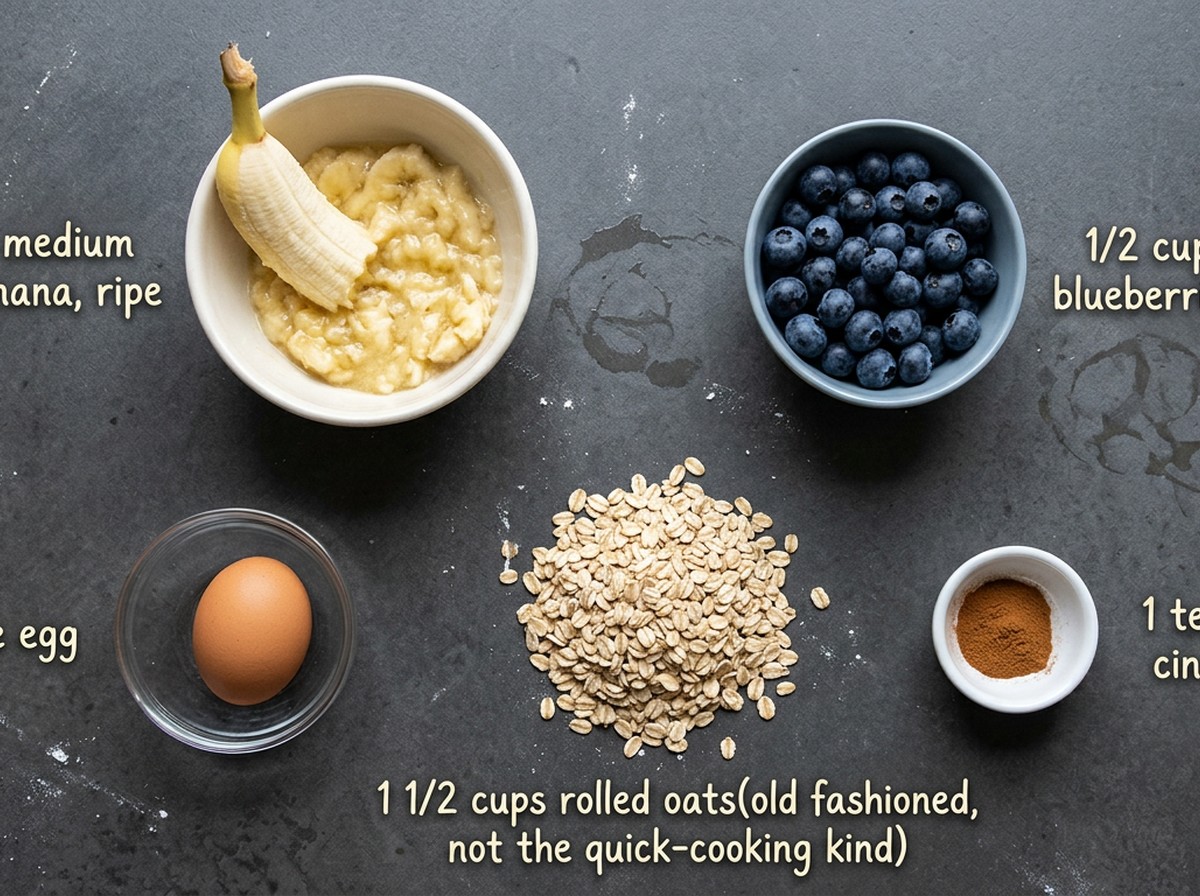 Ingredients for Baked Blueberry Treats for Dogs