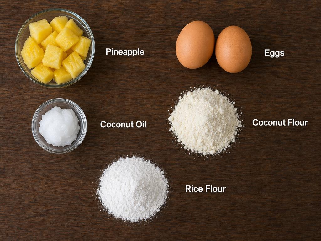 Ingredients for Baked Pineapple Dog Treats