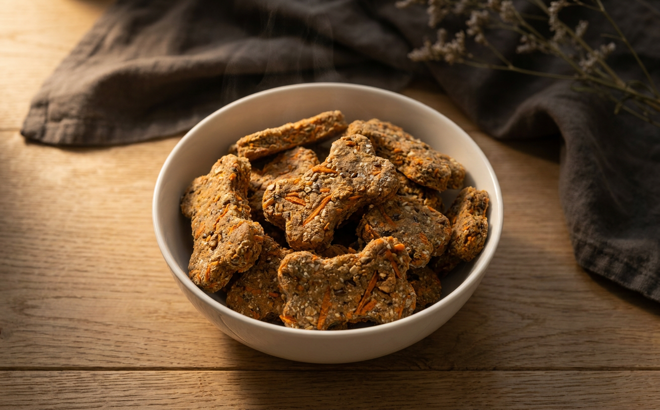 Banana Carrot Treats for Dogs, homemade dog recipe