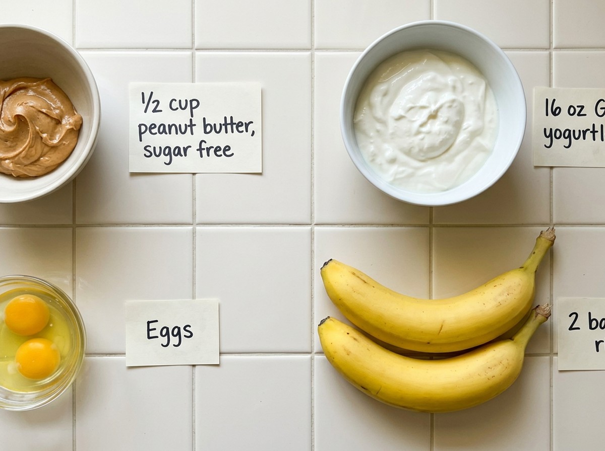 Ingredients for Banana Peanut Butter Dog Ice Cream