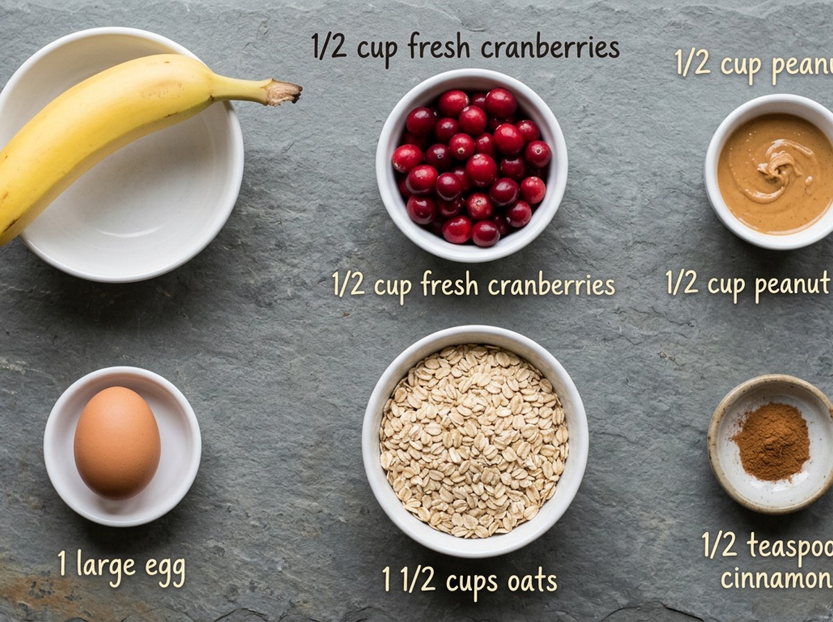 Ingredients for Banana Peanut Butter Oat Treats
