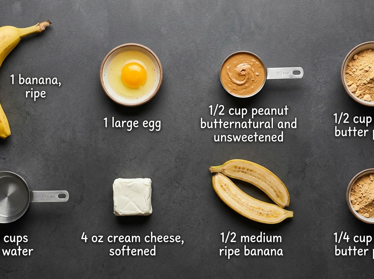 Ingredients for Banana Peanut Butter Pupcakes