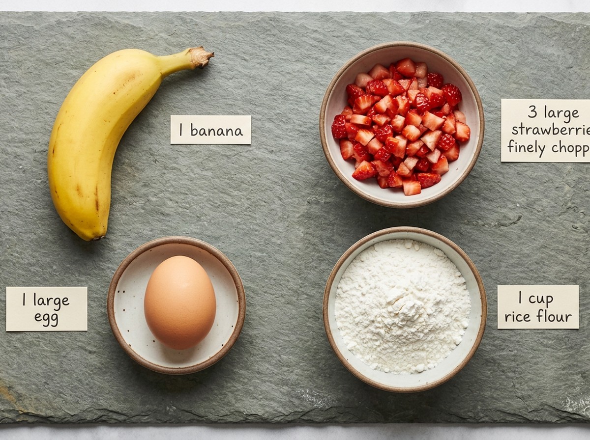 Ingredients for Banana Strawberry Dog Treats