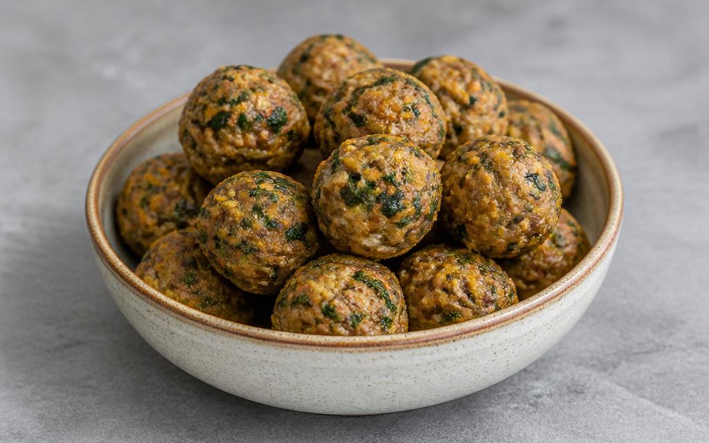 Beef Pumpkin Meatball Treats for Dogs, homemade dog recipe