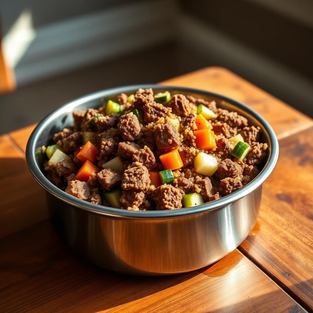 Beef & Quinoa Dog Food Recipe, homemade dog recipe