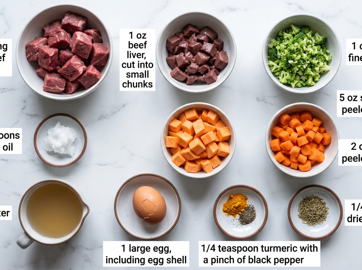 Ingredients for Beef Stew for Dogs