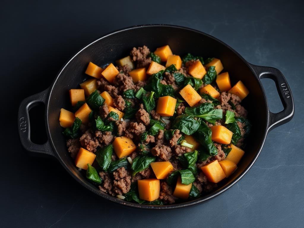 Ground Beef & Sweet Potato Skillet, homemade dog recipe