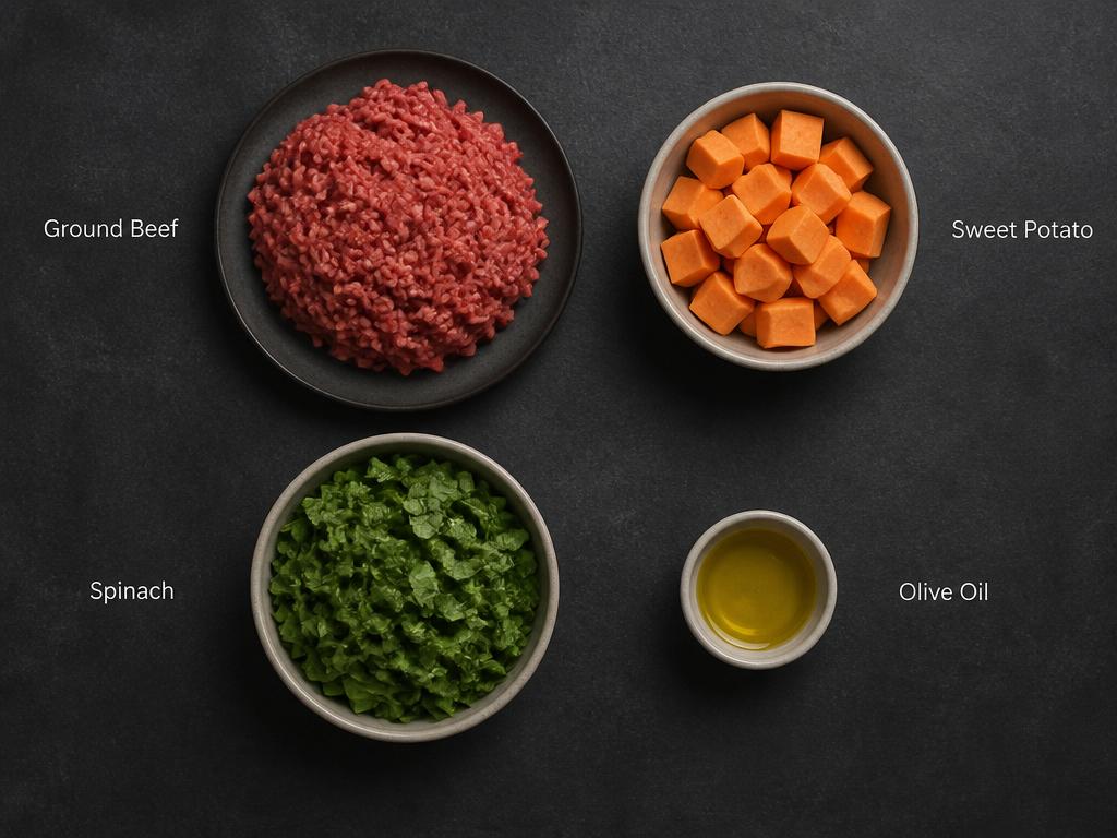 Ingredients for Ground Beef & Sweet Potato Skillet