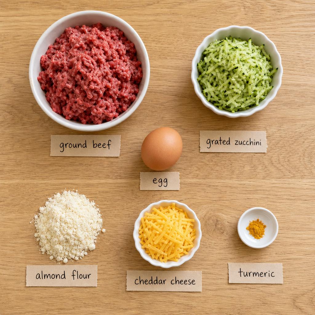 Ingredients for Beef Zucchini Meatballs for Dogs