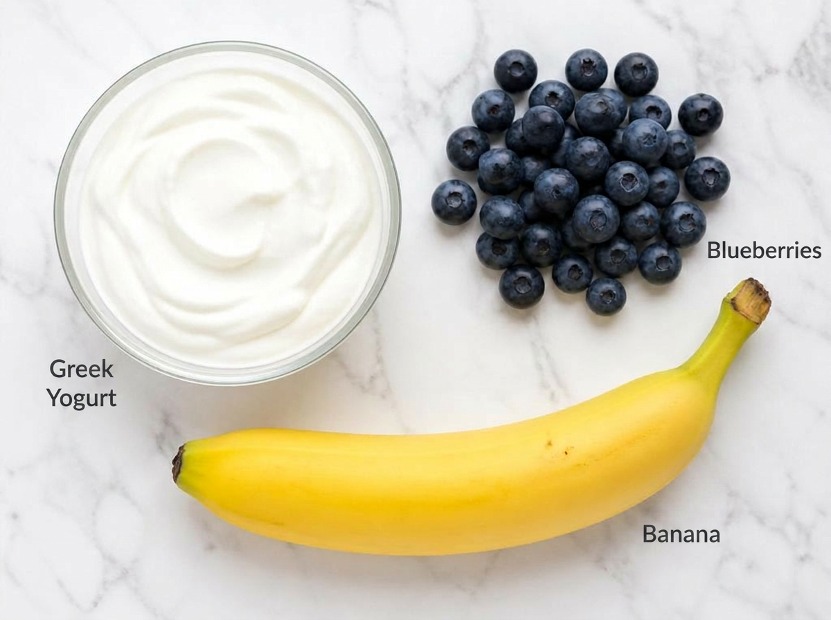 Ingredients for Blueberry Yogurt Ice Cream