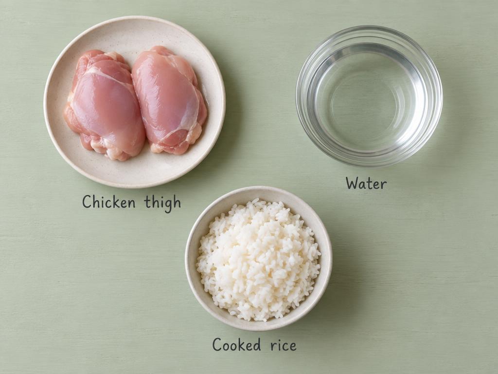 Ingredients for Broth & Rice Dog Topper