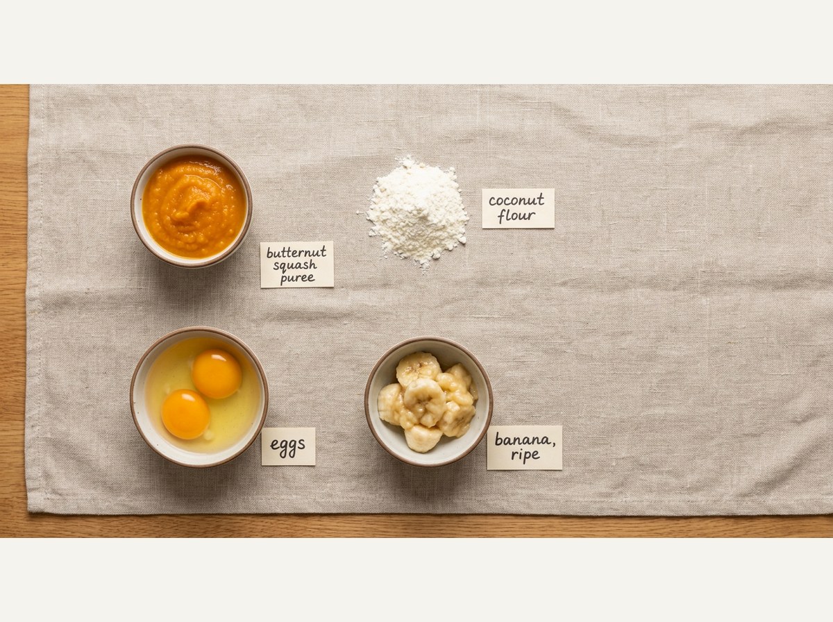 Ingredients for Butternut Squash Coconut Flour Dog Treats