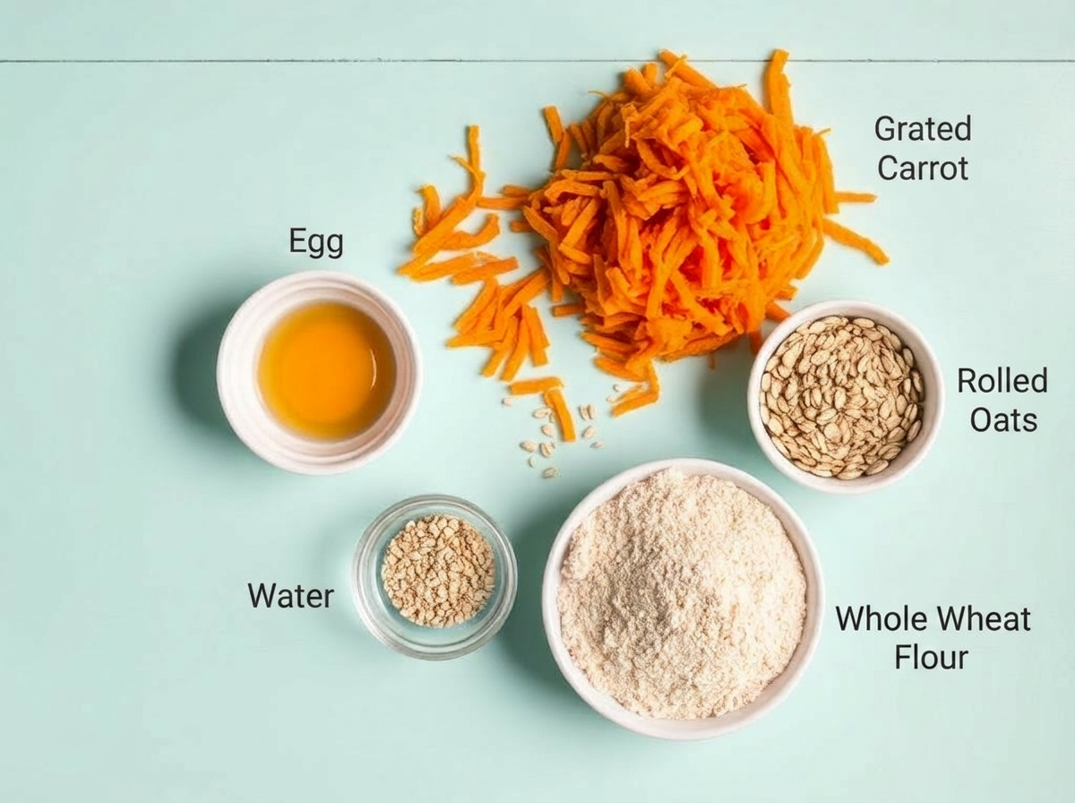 Ingredients for Carrot & Oat Rounds