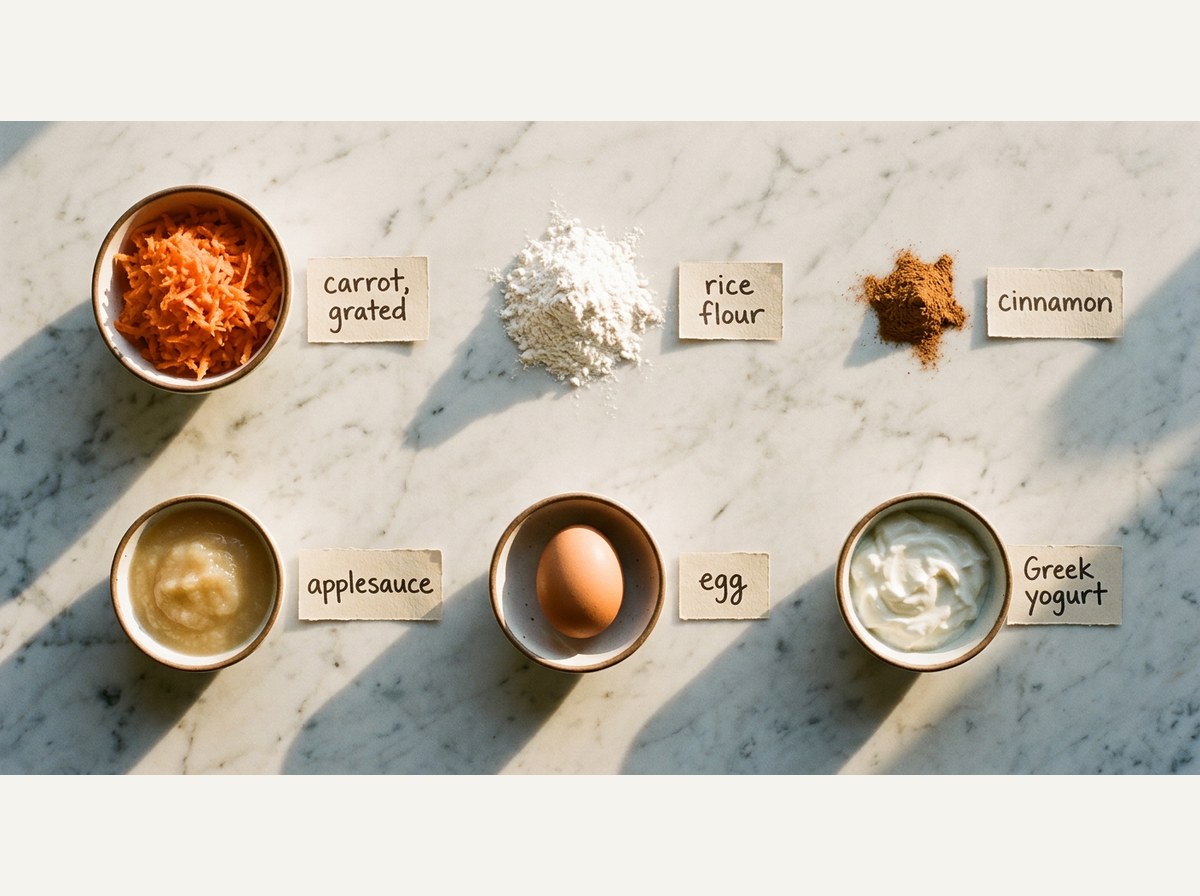 Ingredients for Carrot Pupcakes