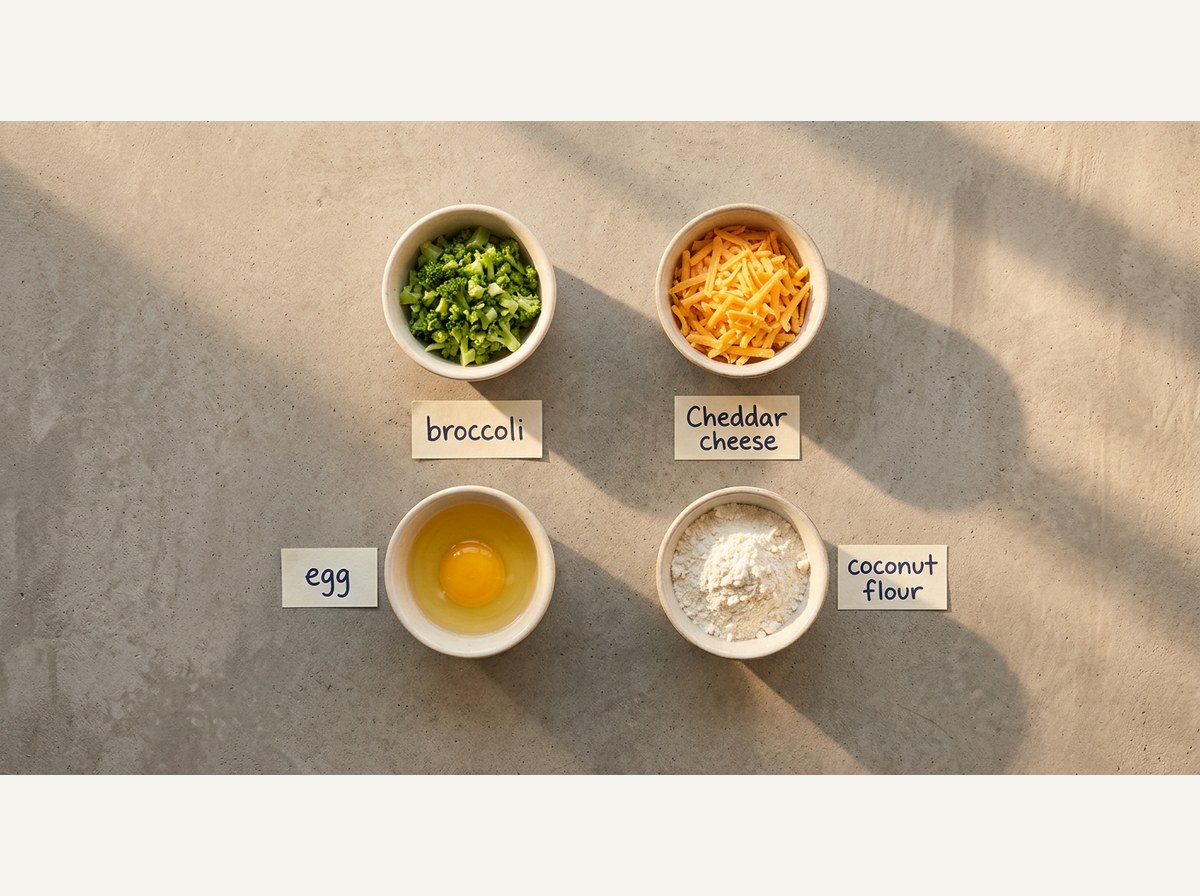 Ingredients for Cheese Broccoli Dog Treats