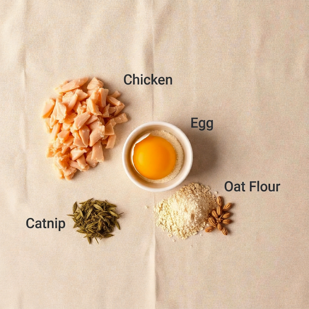 Ingredients for Chicken & Catnip Bites