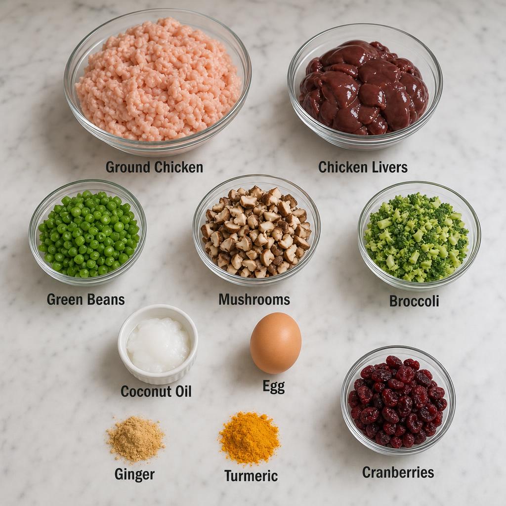 Ingredients for Chicken Dinner for Dogs