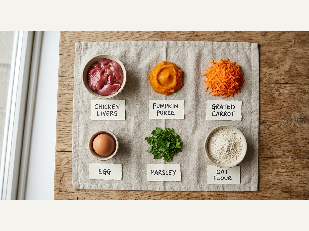 Ingredients for Chicken Liver Dog Biscuits