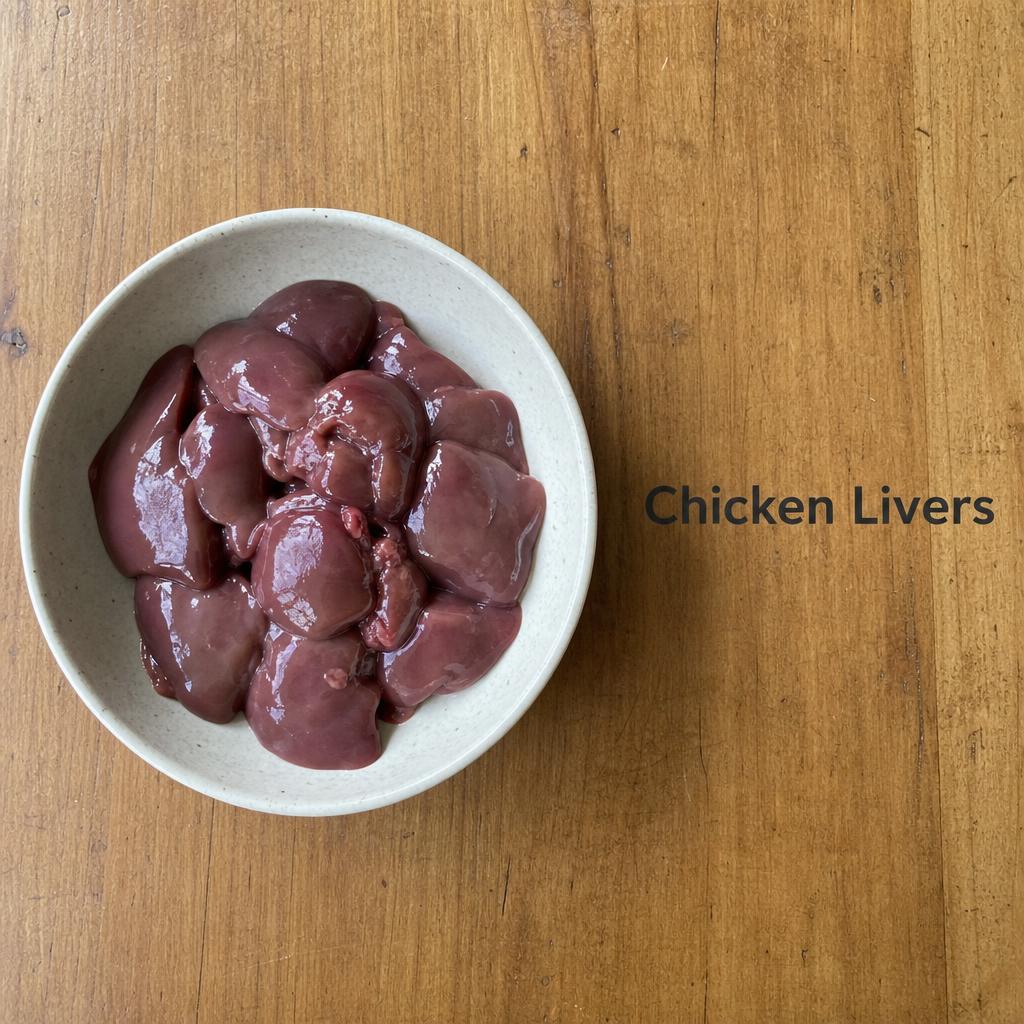 Ingredients for Cooked Chicken Liver Topper