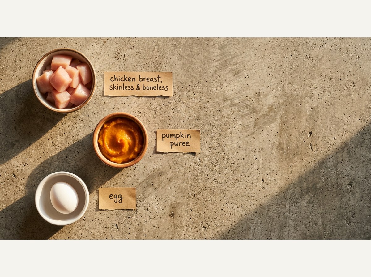 Ingredients for Chicken Pumpkin Cat Treats