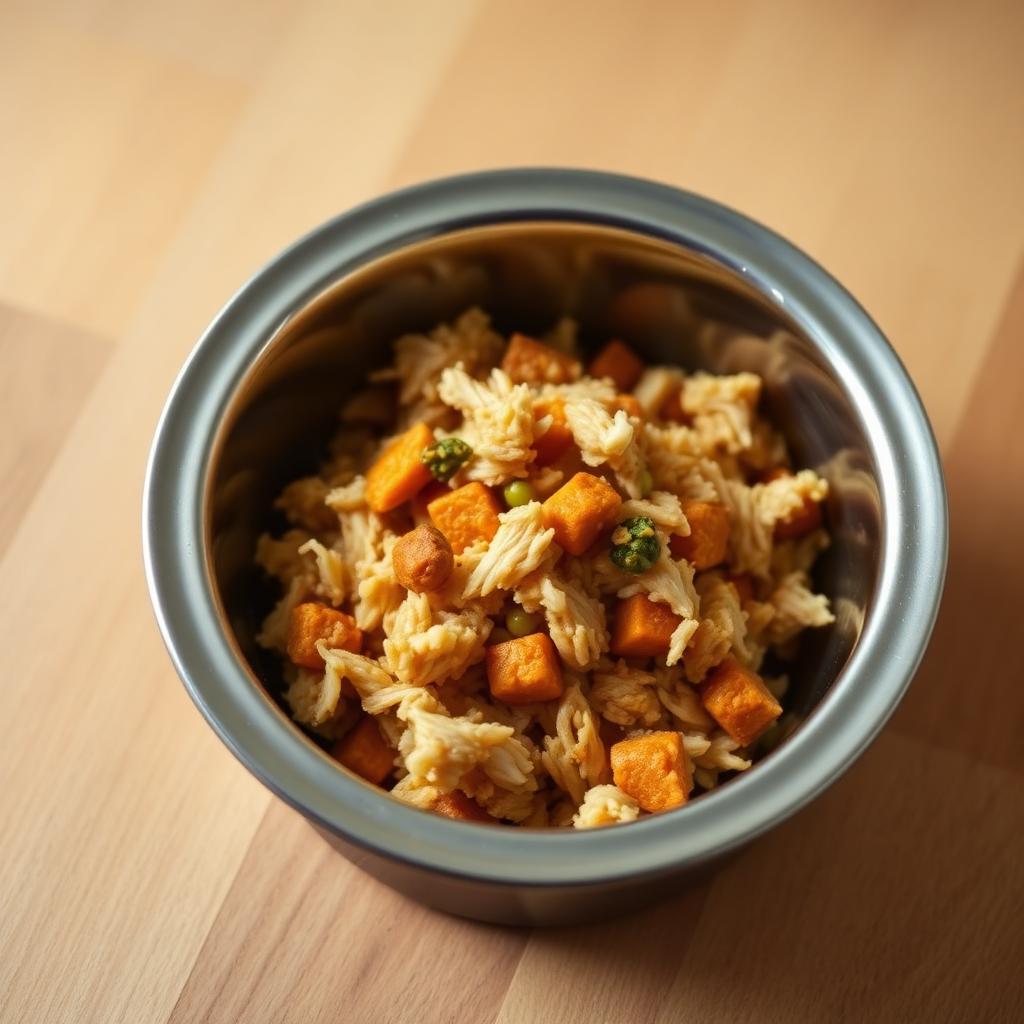 Chicken Pumpkin Dog Food, homemade dog recipe