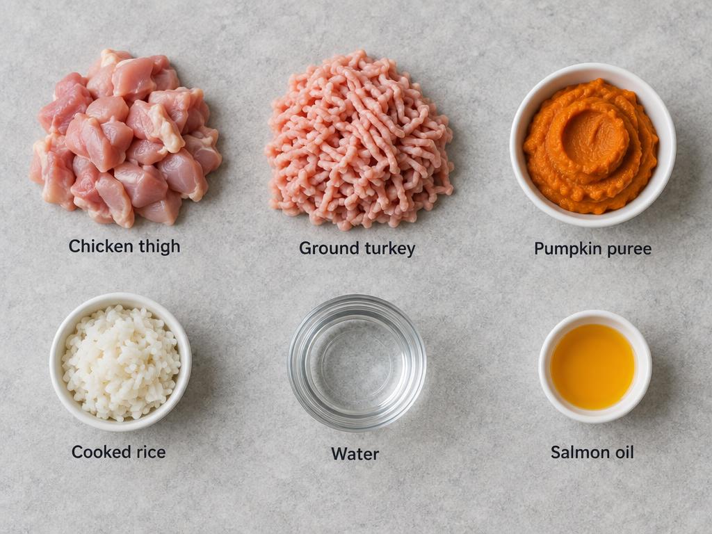 Ingredients for Chicken & Turkey Kitten Dinner