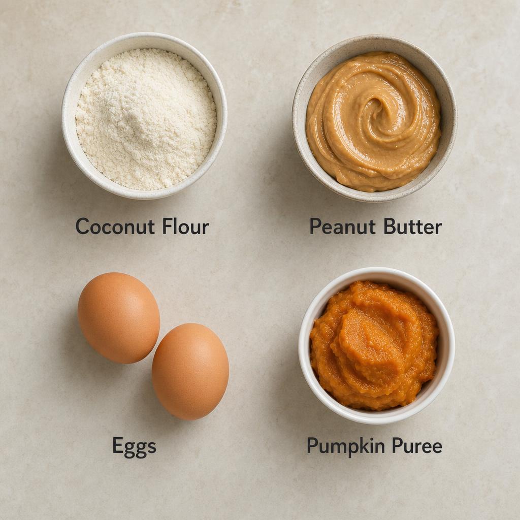 Ingredients for Coconut Flour & Peanut Butter Bites