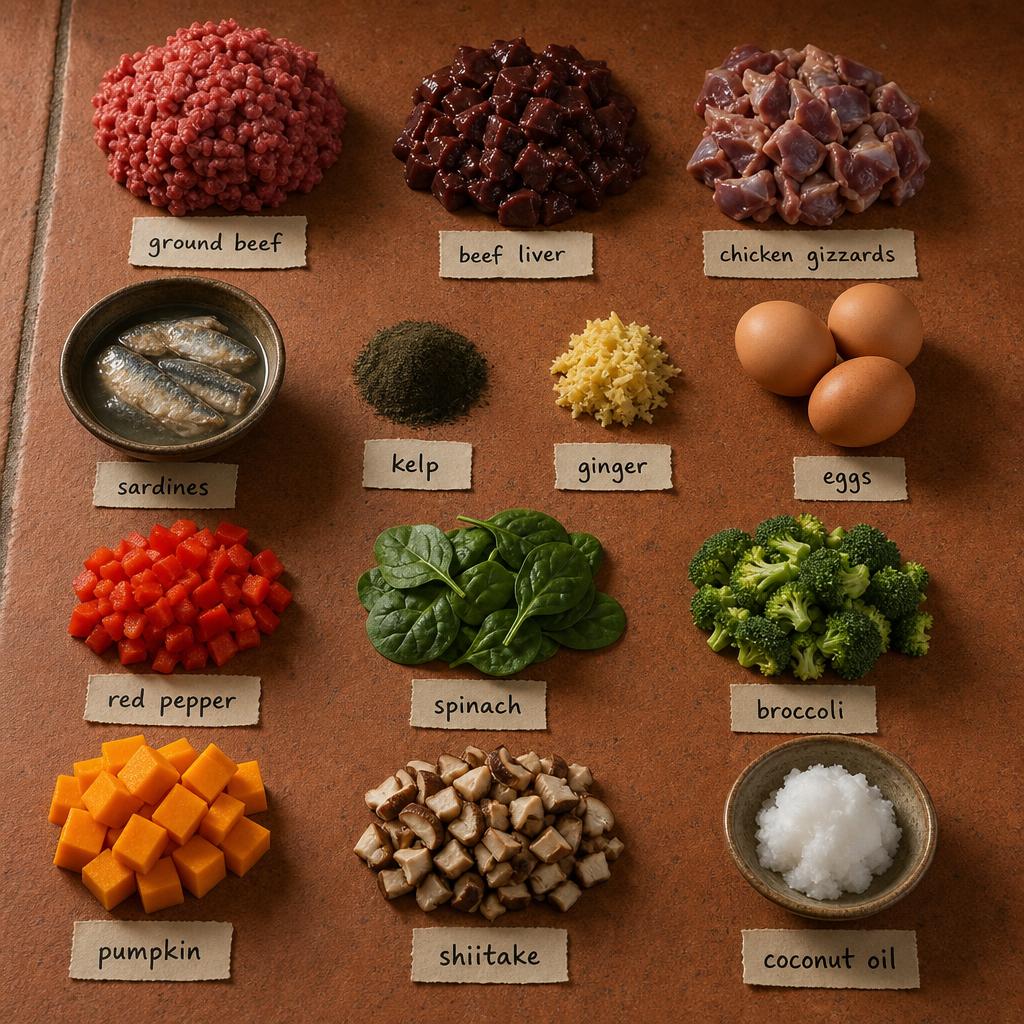 Ingredients for Doggie Meatloaf