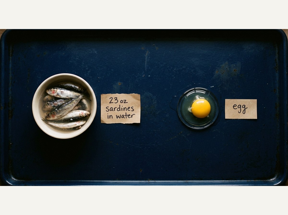 Ingredients for Easy Sardine Cat Treats