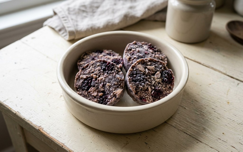 Frozen Blackberry Dog Treats, homemade dog recipe