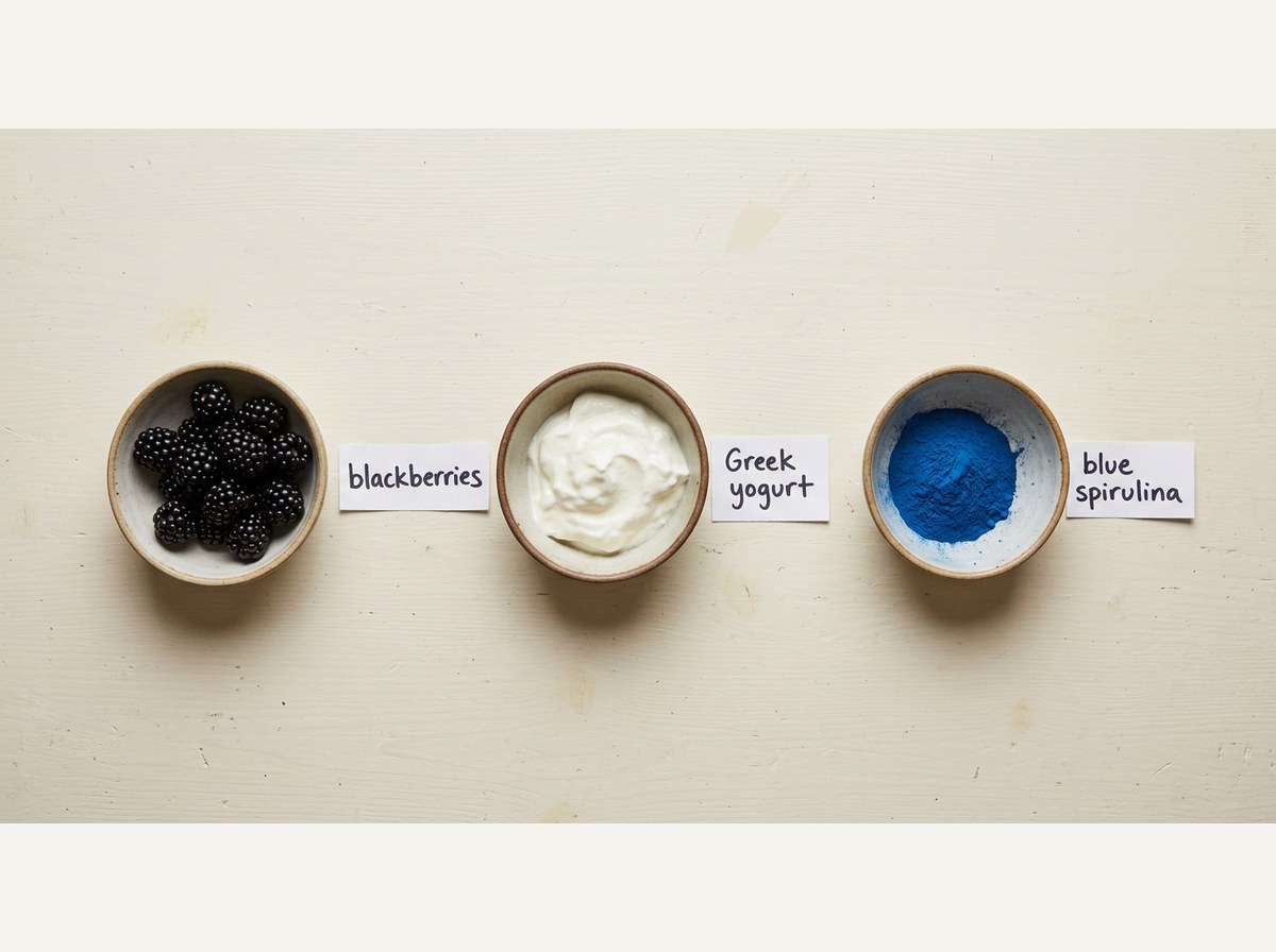 Ingredients for Frozen Blackberry Dog Treats