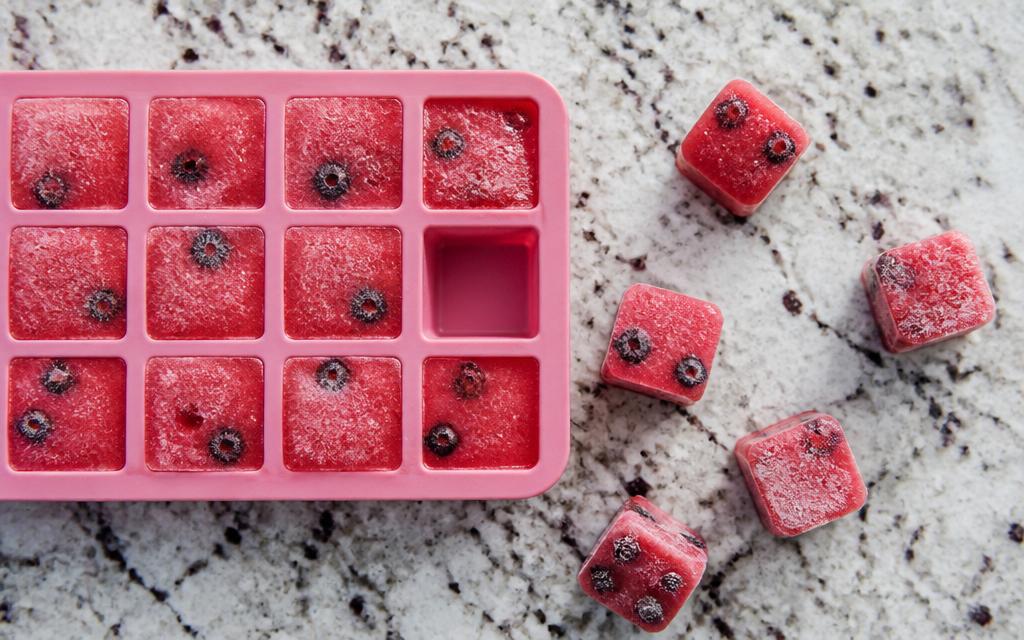 Frozen Blueberry Watermelon Dog Treats, homemade dog recipe