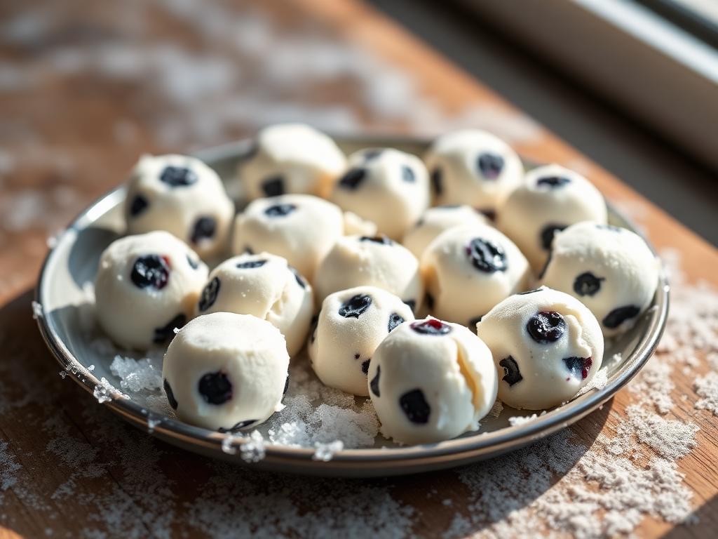 Frozen Blueberry Yogurt Bites, homemade dog recipe
