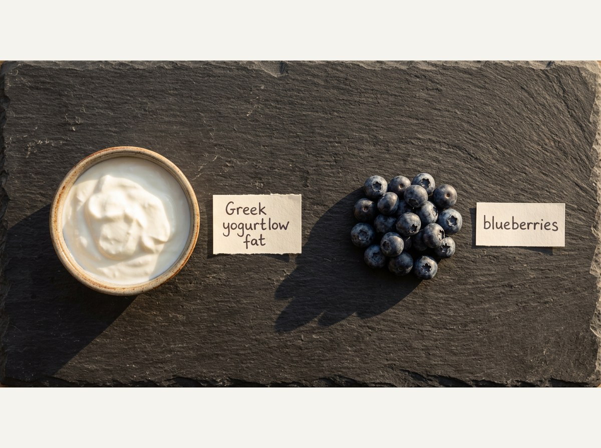 Ingredients for Frozen Blueberry Yogurt Dog Treats