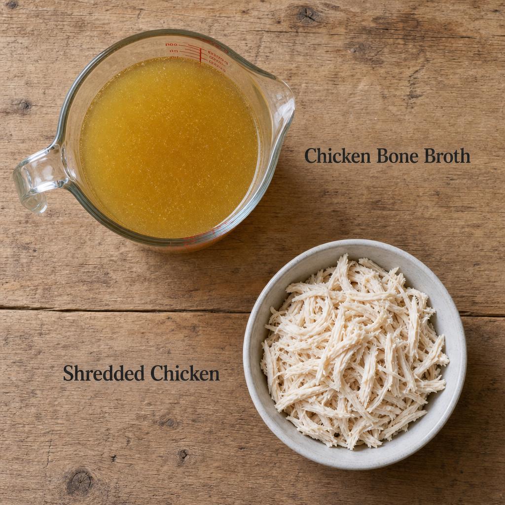 Ingredients for Frozen Bone-Broth Cubes