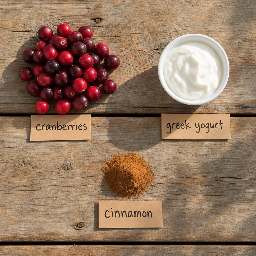 Ingredients for Frozen Cranberry Treats for Dogs