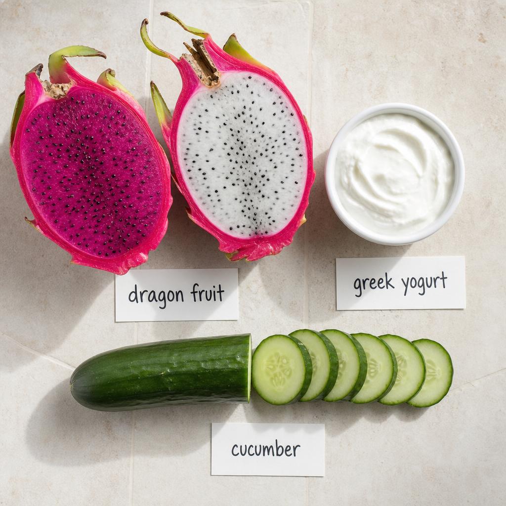 Ingredients for Frozen Dragon Fruit Dog Treat