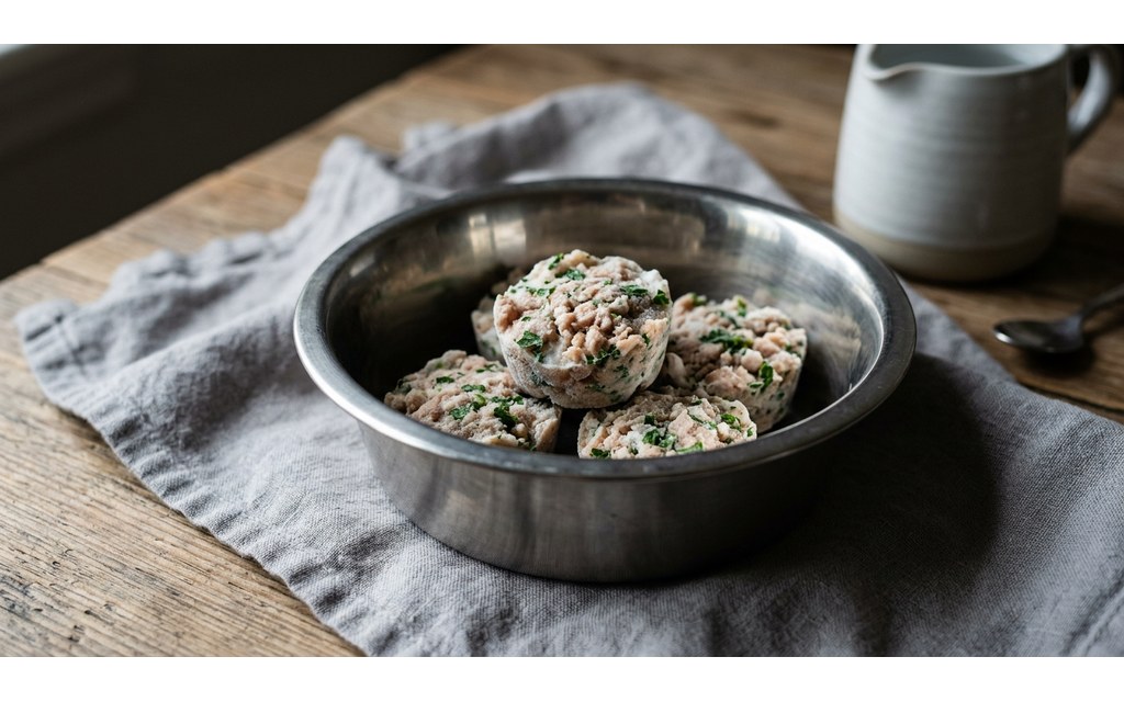 Frozen Ground Turkey Dog Treats, homemade dog recipe