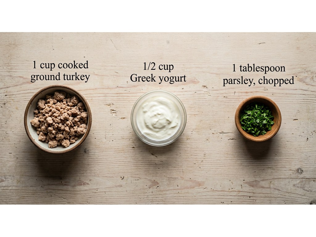 Ingredients for Frozen Ground Turkey Dog Treats