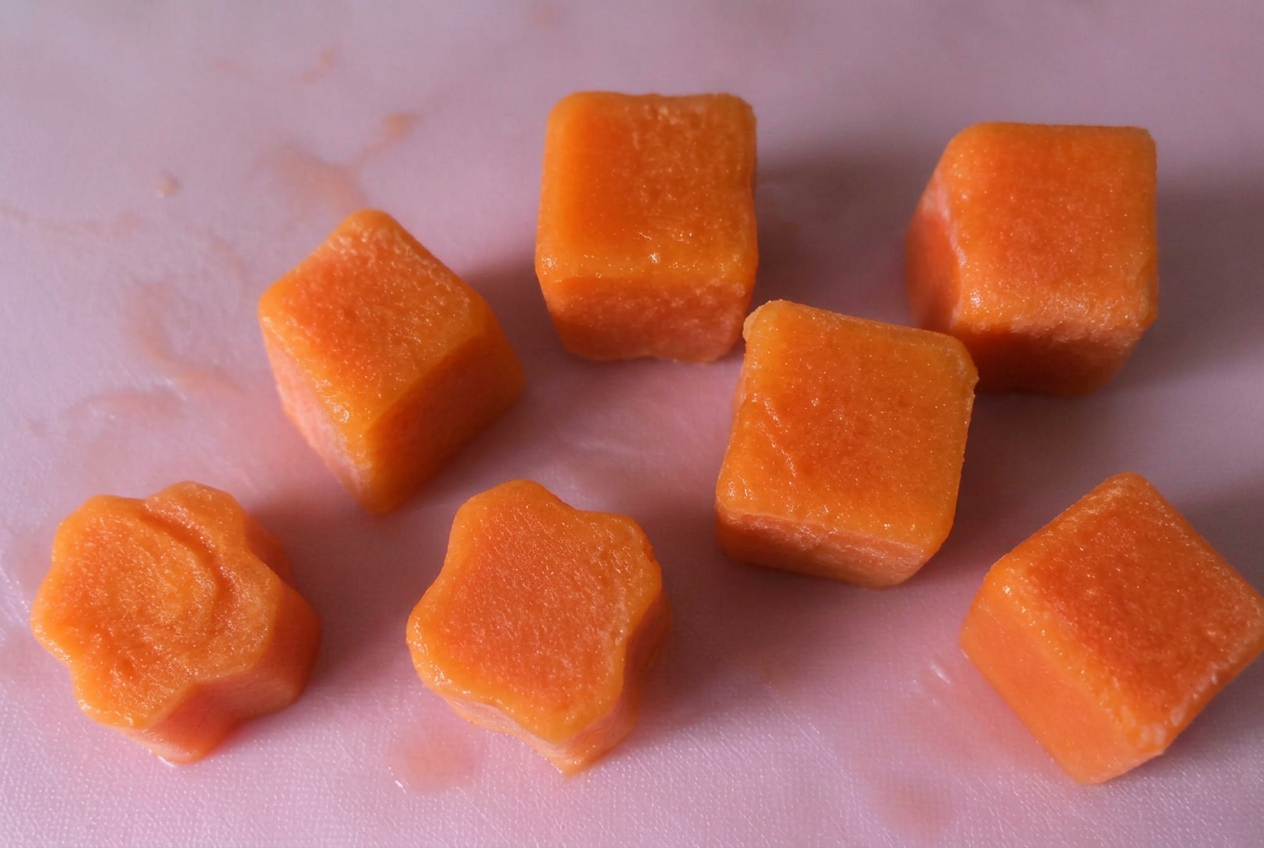 Frozen Papaya Dog Treats, homemade dog recipe