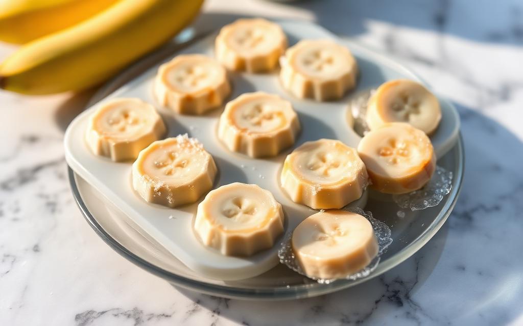 Frozen PB & Banana Licks, homemade dog recipe