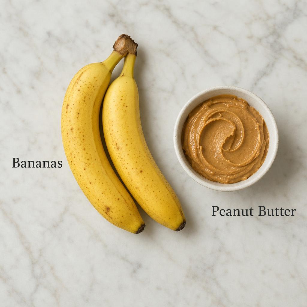 Ingredients for Frozen PB & Banana Licks